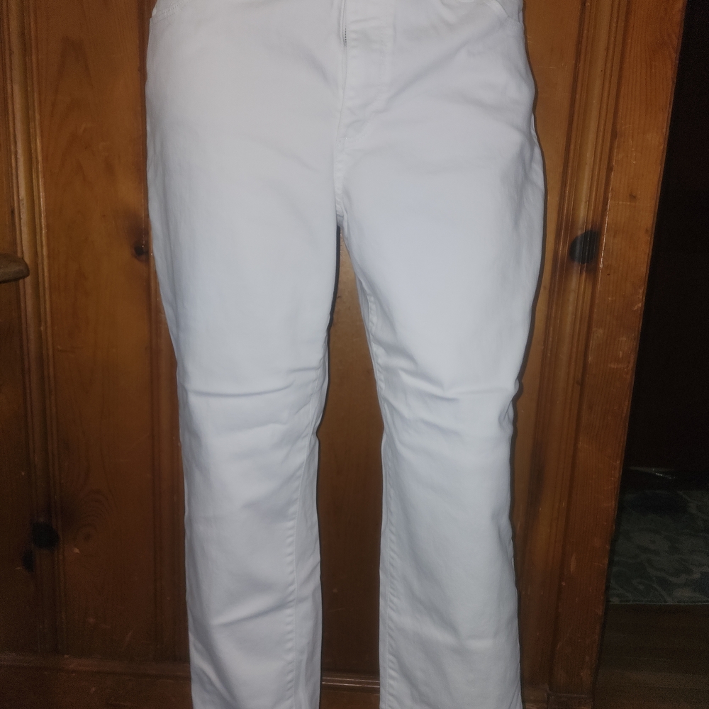 Womens Talbots White Jeans Boyfriend